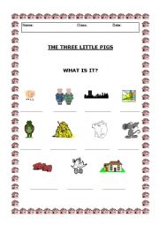 English Worksheet: THE THREE LITTLE PIGS VOCABULARY (2)