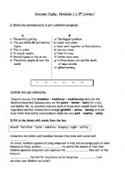 Review tasks for module 3 9th form 