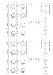 English Worksheet: Numbers and colours