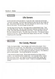 English Worksheet: Nonfiction and Fiction - Reading Activity