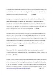 English Worksheet: Thanksgiving History