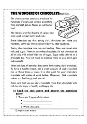 English Worksheet: reading