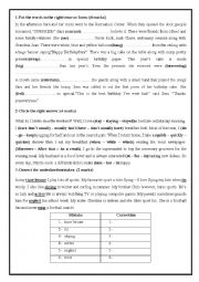 English Worksheet: Grammar activities 8th form