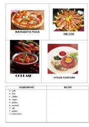 English Worksheet: Food Recipes