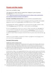 English Worksheet: SAT-style critical reading: Russia and the Rouble