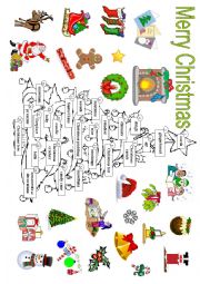 English Worksheet: Christmas vocabulary - matching game