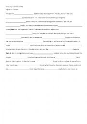 English Worksheet: adjective or adverb