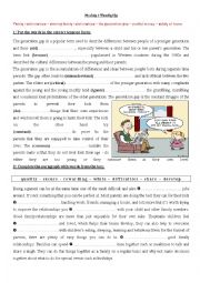 English Worksheet: Family life 9th form