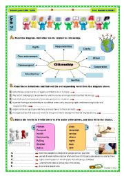 English Worksheet: Citizenship - Vocabulary