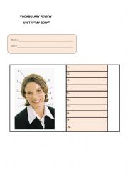 English Worksheet: FACE & BODY PARTS