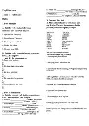 English Worksheet: examen 