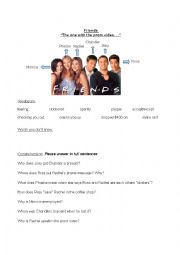 English Worksheet: Friends The One with the Prom Video