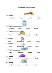 English Worksheet: toys