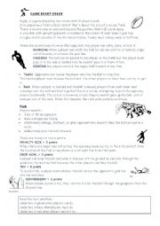 English Worksheet: Basic Rugby rules (can must mustnt)