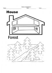 English Worksheet: Living Things Habitat Worksheet