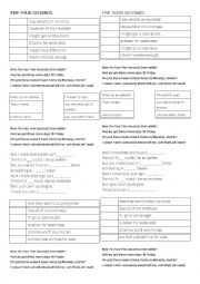 English Worksheet: Four Five Seconds