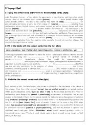 English Worksheet: language test