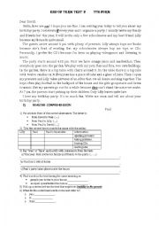 English Worksheet: full term test N 2