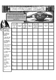 English Worksheet: Future Predictions - The Fortune Teller Wksht#1