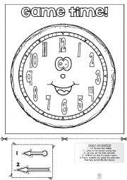 English Worksheet: Telling the time! GAME 