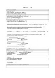 English Worksheet: test 6th graders