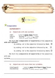 English Worksheet: Adjectives degrees