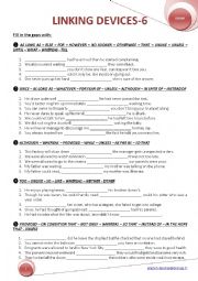 English Worksheet: LINKING DEVICES 6