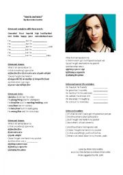 English Worksheet: Alanis Morissette - Hand in my Pocket