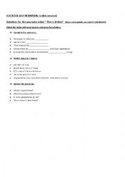 English Worksheet: A school day in Britain