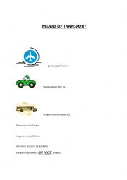 English Worksheet: means of transport