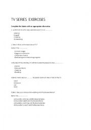 English Worksheet: Tv Series