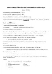 English Worksheet: summer theatre