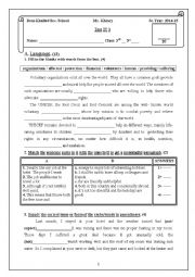 English Worksheet: Test