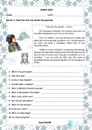 English Worksheet: Its winter time