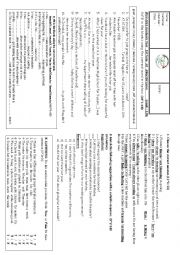 English Worksheet: exam 