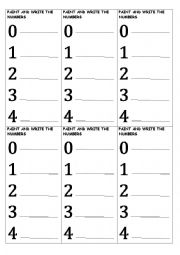 English Worksheet: numbers