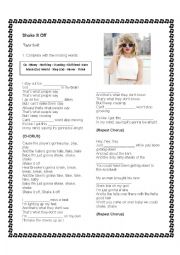 English Worksheet: Shake it off Song