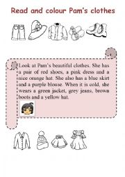 English Worksheet: Clothes