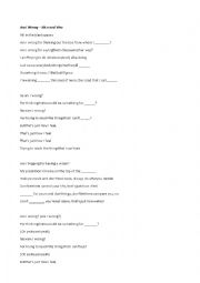 English Worksheet:  Am I wrong 