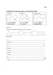 English Worksheet: Comparisons using similar, the same, and different.