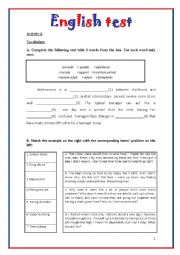 English Worksheet: Young people