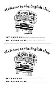 English Worksheet: Welcome To My English Class 2014