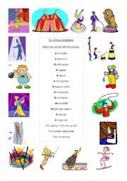 English Worksheet: CIRCUS