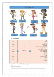 English Worksheet: describing people