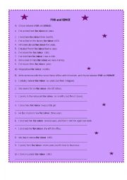 English Worksheet: For and Since - Present simple or Present Perfect