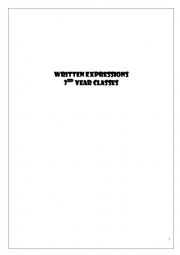English Worksheet: 3rd year written expression