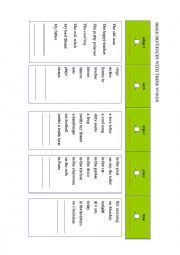 English Worksheet: sentence building machine