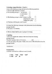 English Worksheet: mid-term test 2-8th form-tunisian prog