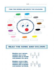 English Worksheet: Colours