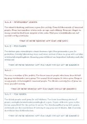 English Worksheet: GUN CONTROL DEBATE